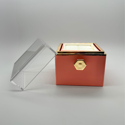 Caja de rosa eterna rosa - Collar y rosa natural