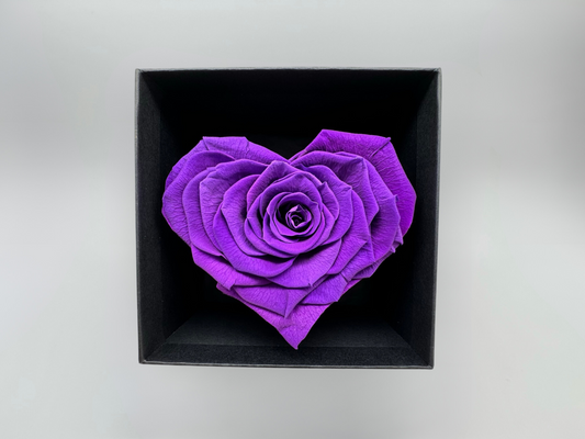 Violet 10cm Infinity Rose-Heart Collection