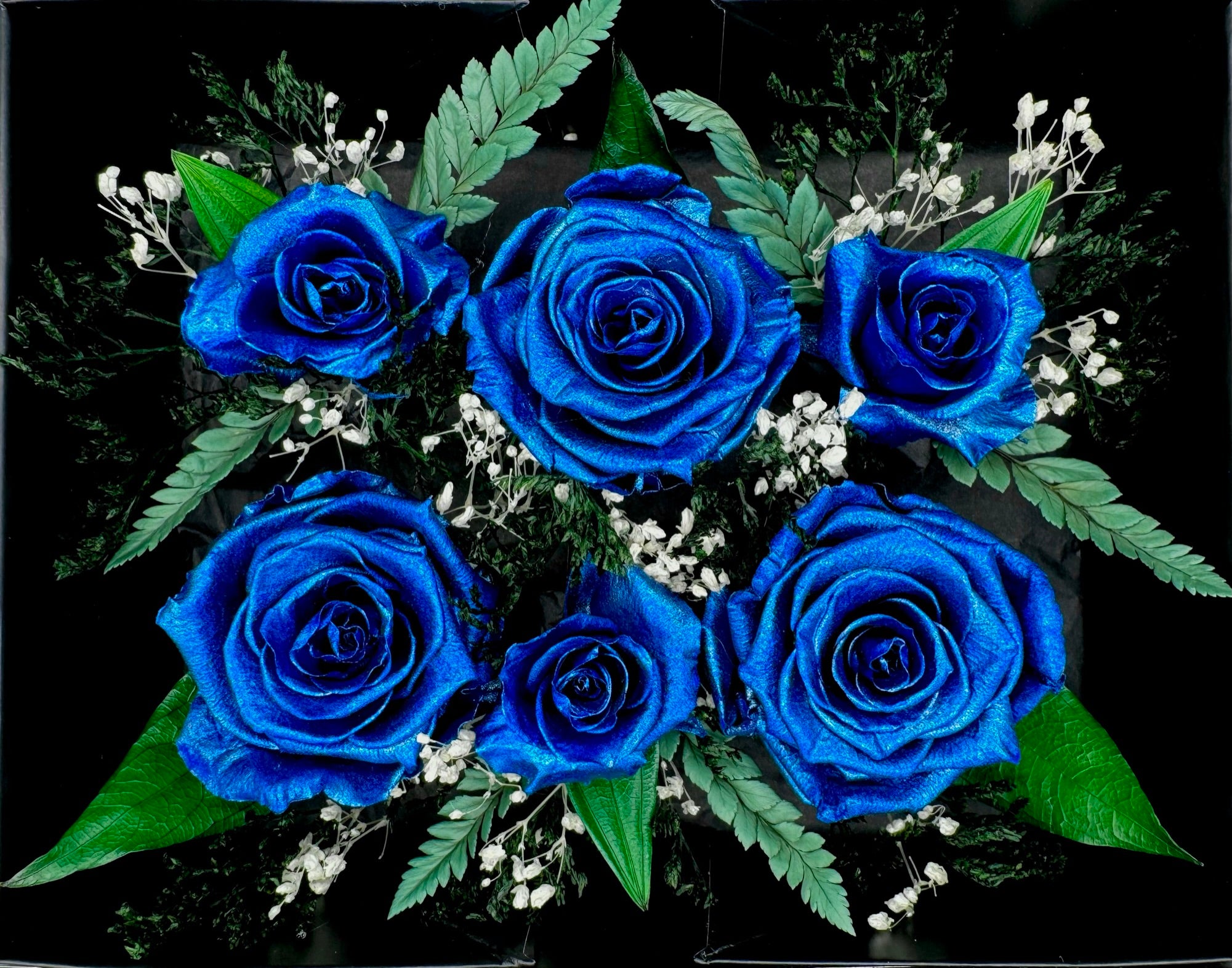 Metallic Blue Infinity Rose-Arrangement Box – DulceAmorJJ